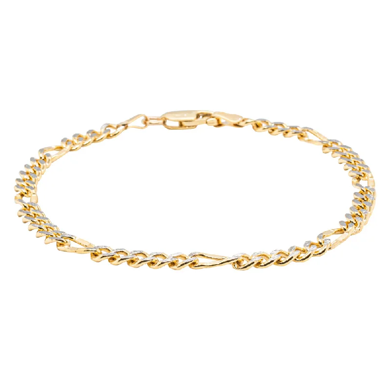 9ct Yellow Gold Figaro Bracelet